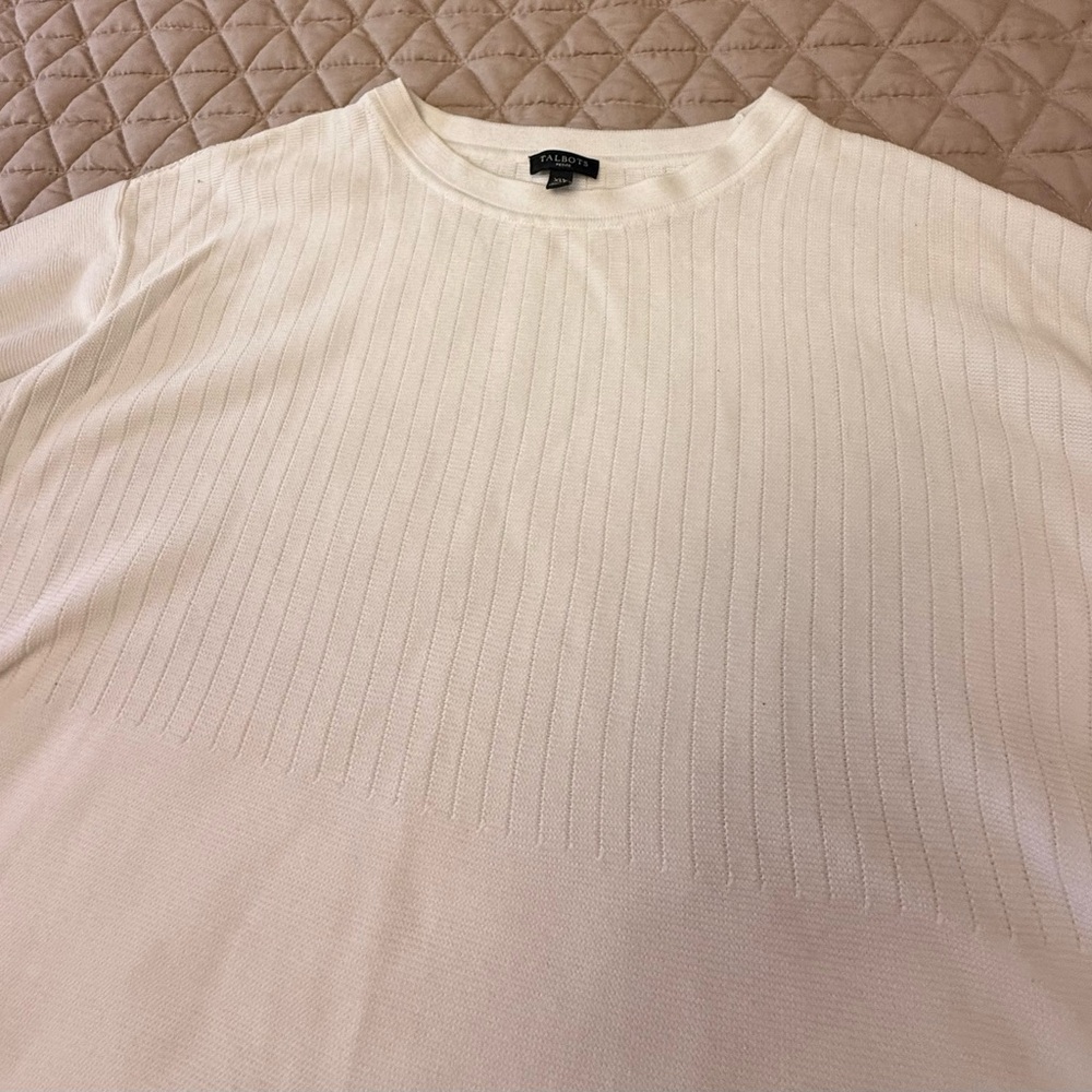 Talbots Double Buttons On Side Funnel Neck Tee Si… - image 4